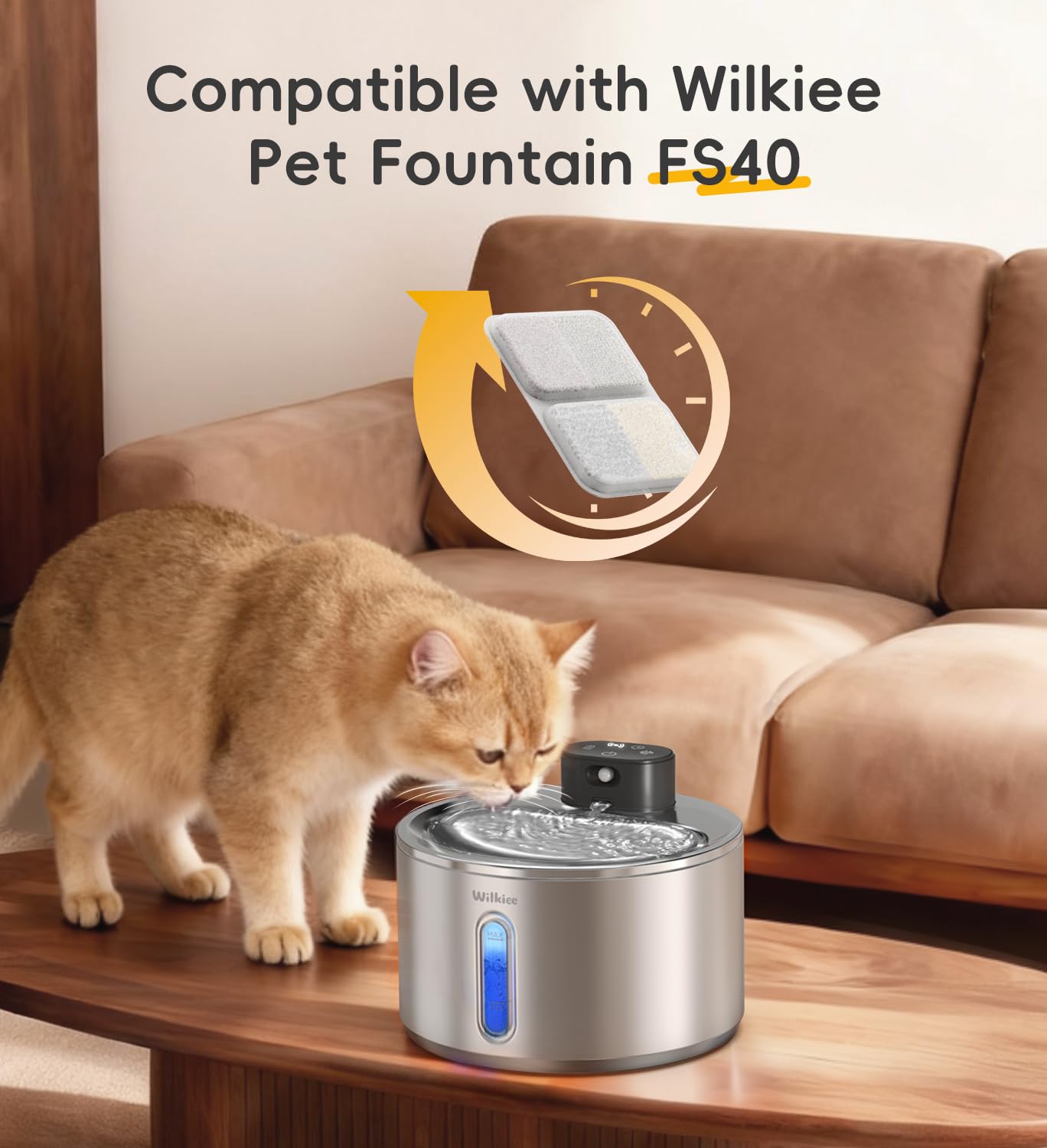 Éponges de pompe incluses pour maintien de performance et eau pure pour votre animal.