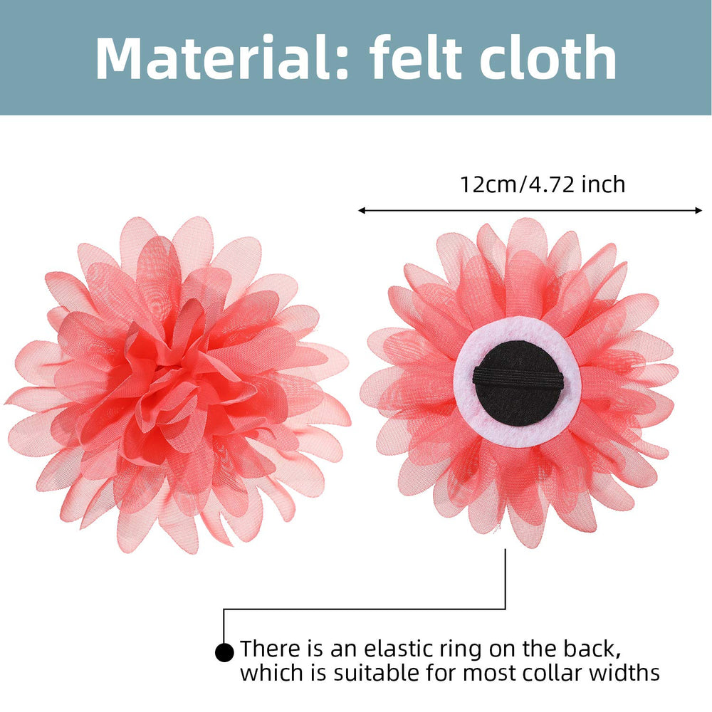 Willbond boucles fleurs multicolores pour collier chat, costume mignon et sûr.