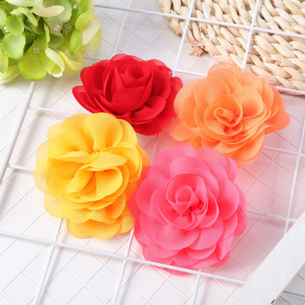 WillBond fleurs collier chat rose fluo, idéal pour séances photo animalières.