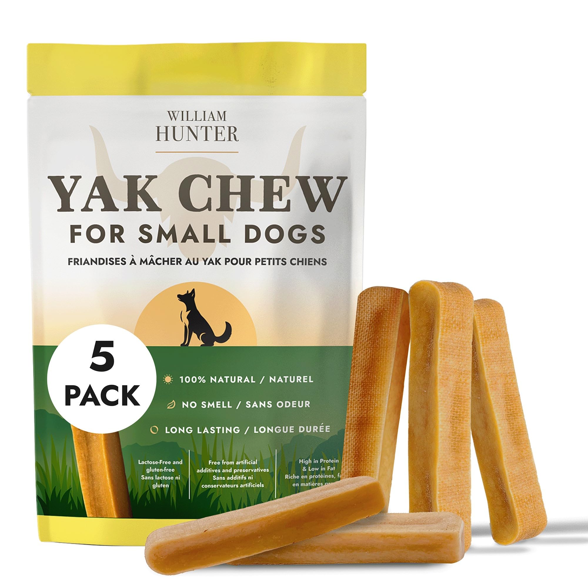 William Hunter fromage yak emballage pack de 5 pour chien