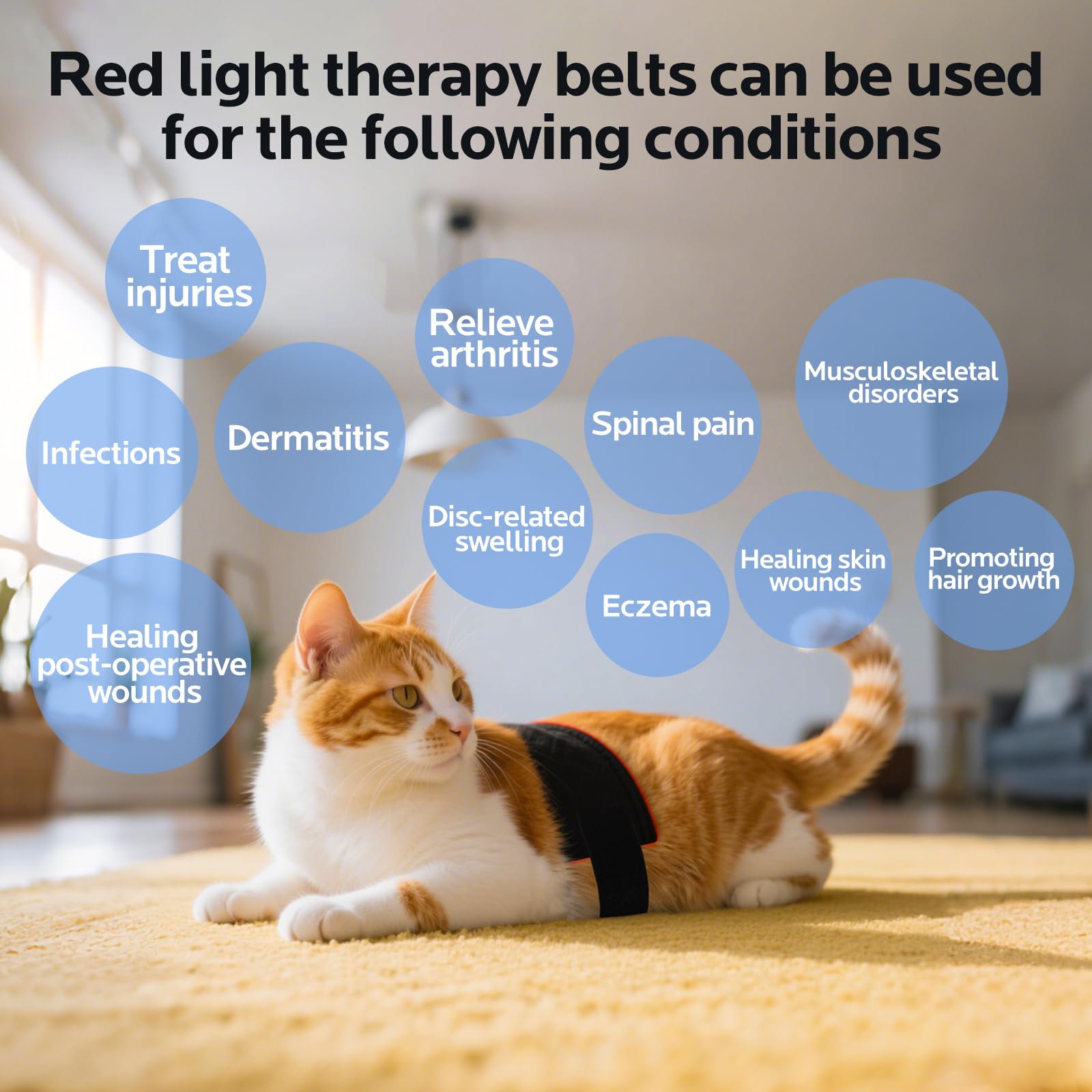 Wind in Hand thérapie lumineuse rouge pour animaux, zones dorsales et tensions ciblées