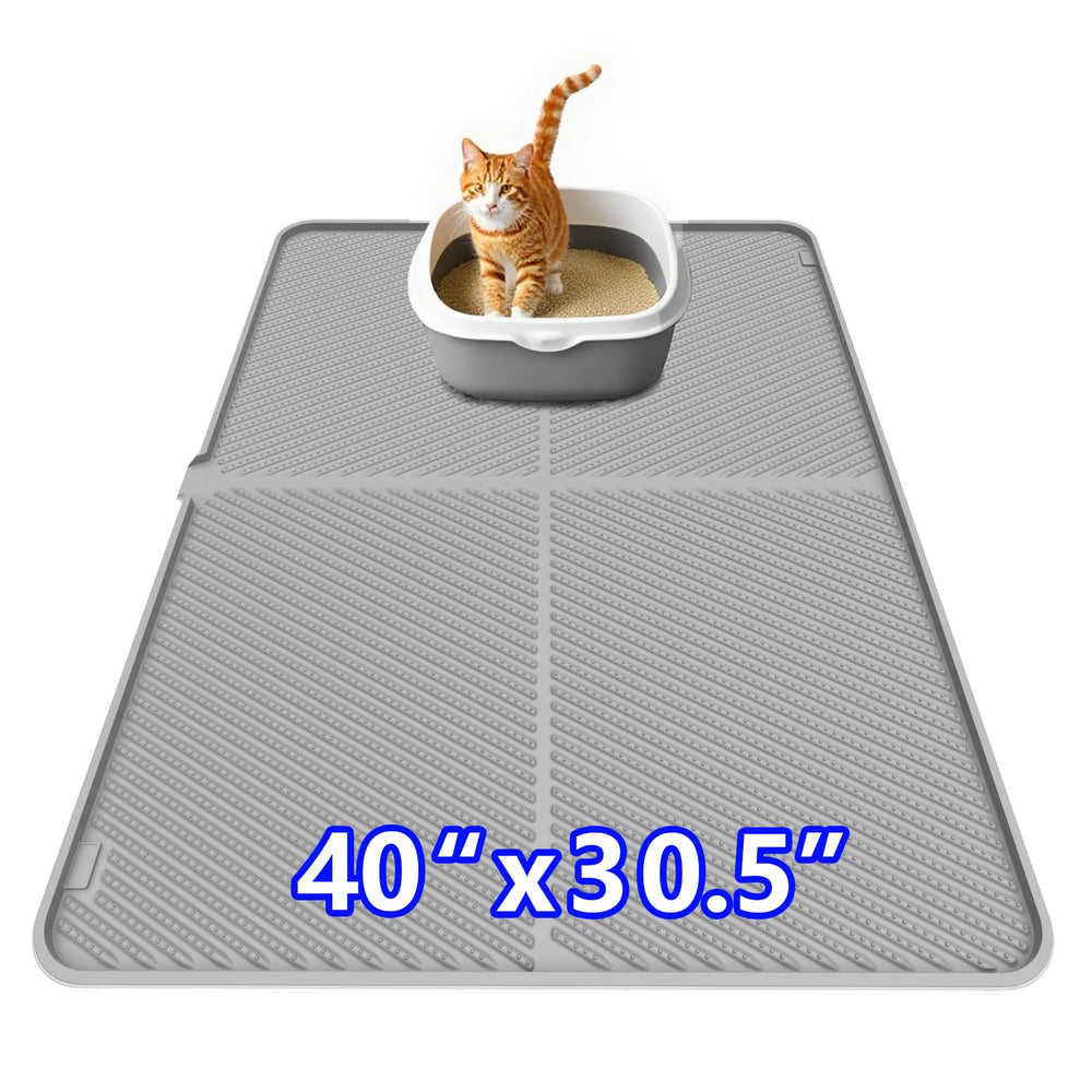 Windhunt Tapis-litiere chat extralarge, capture efficace des grains autour de la boîte
