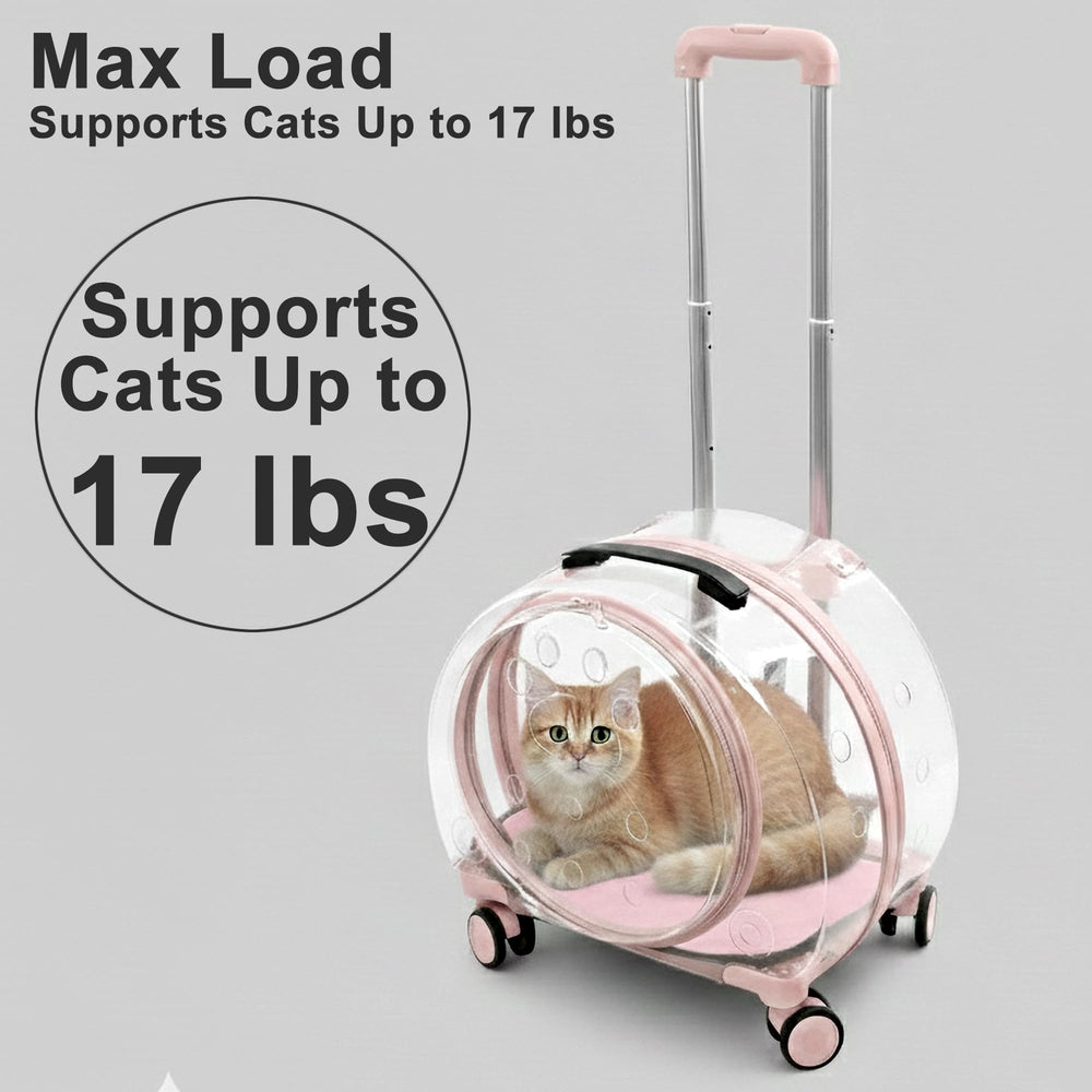 Windiboo roues lisses facilitant les déplacements du chat lors des voyages.