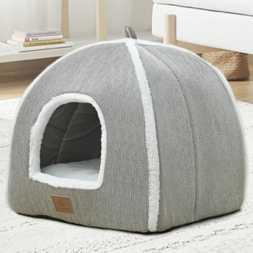WindRACING Cat Bed intérieur en peluche enveloppe le chat d'une chaleur réconfortante.