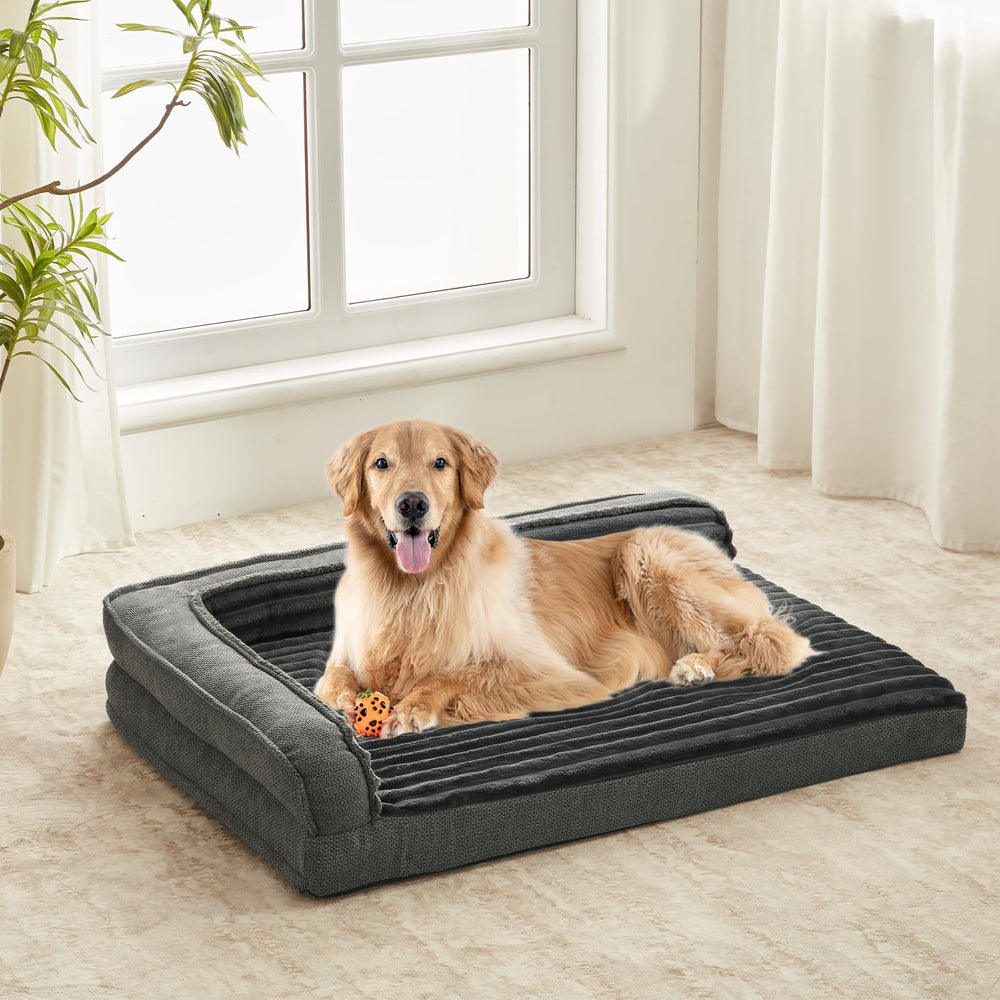 WINDRACING lit orthopédique design en L pour chien, soutien ciblé et confort