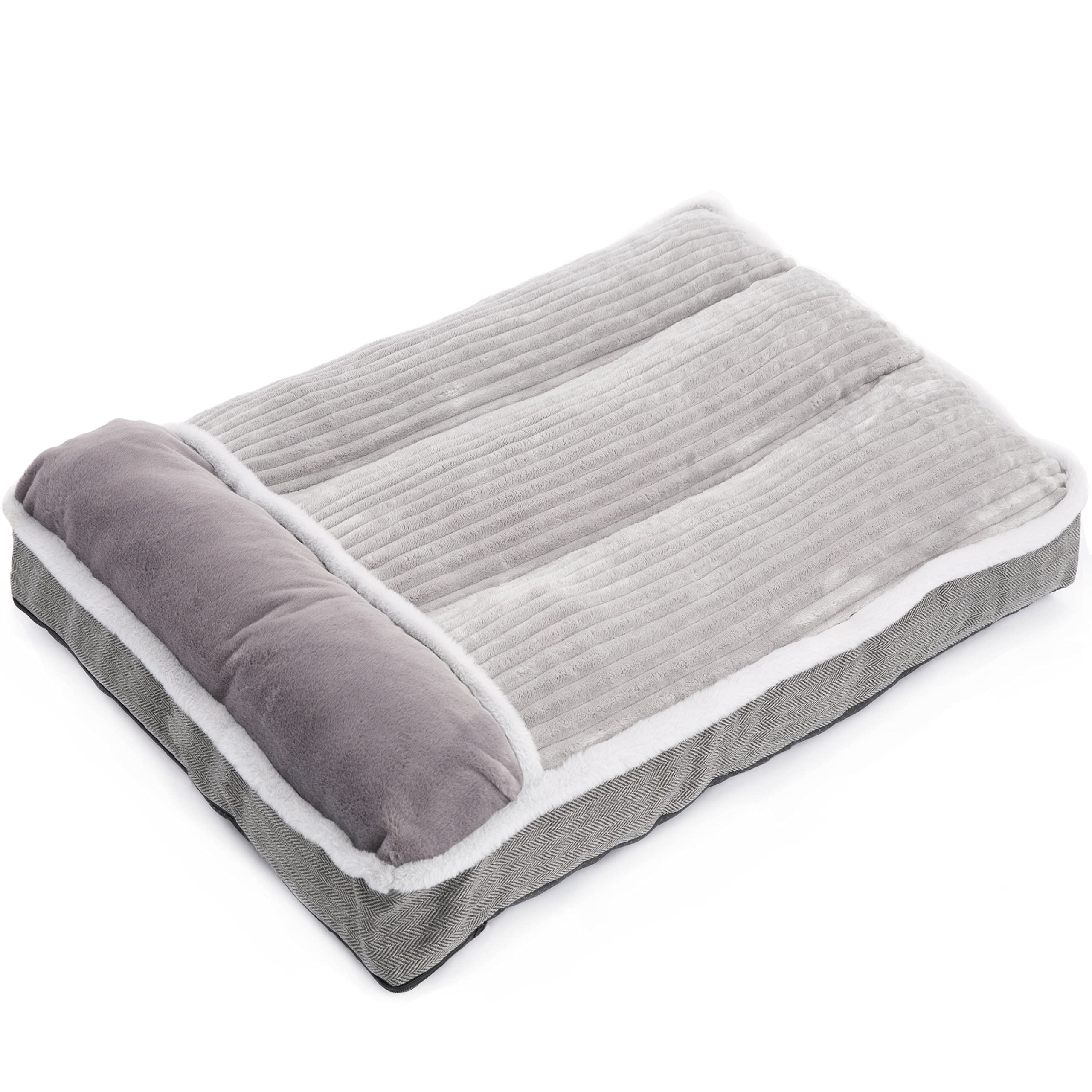Matelas WINDRACING gris pour chien, mousse granuleuse offrant un soutien flexible