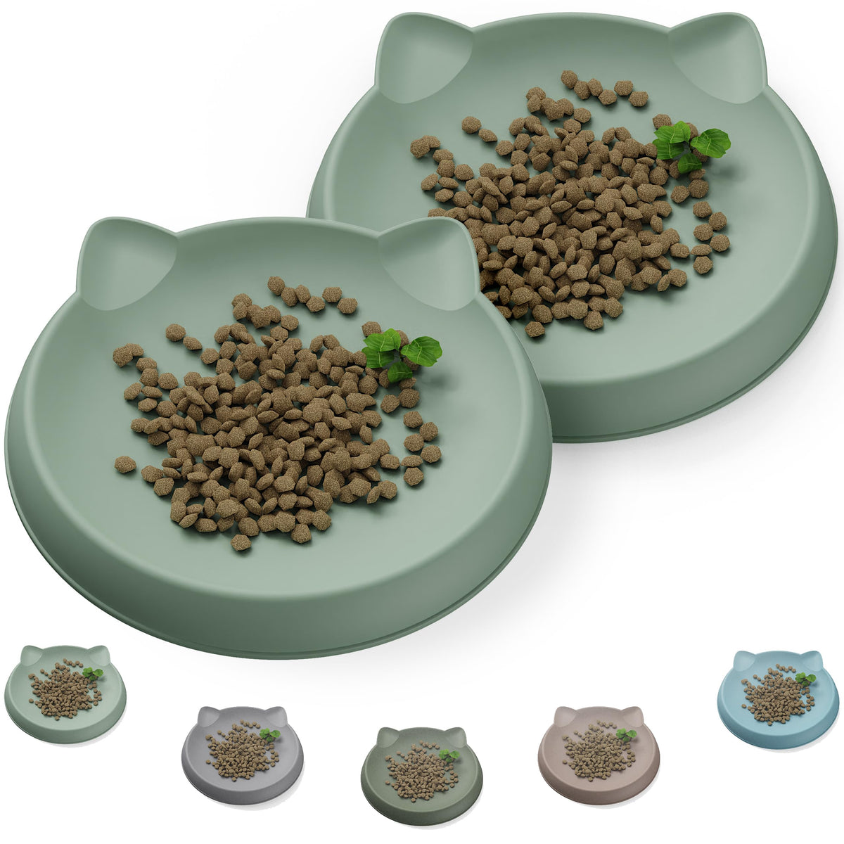 Wingcases bol chat silicone doux pour repas confortables des chatons.