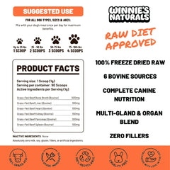 Chien savourant son repas avec le complément Winnie's Naturals.
