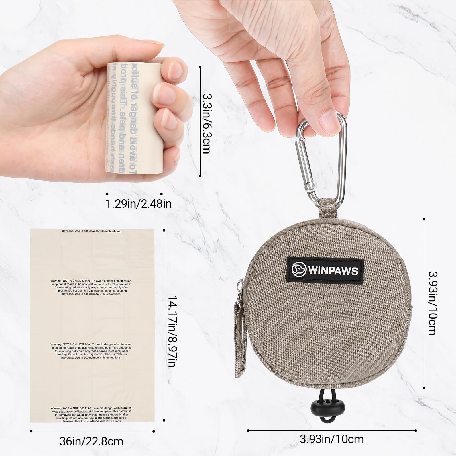 WINPAWS compartiments secs et humides pour friandises variées