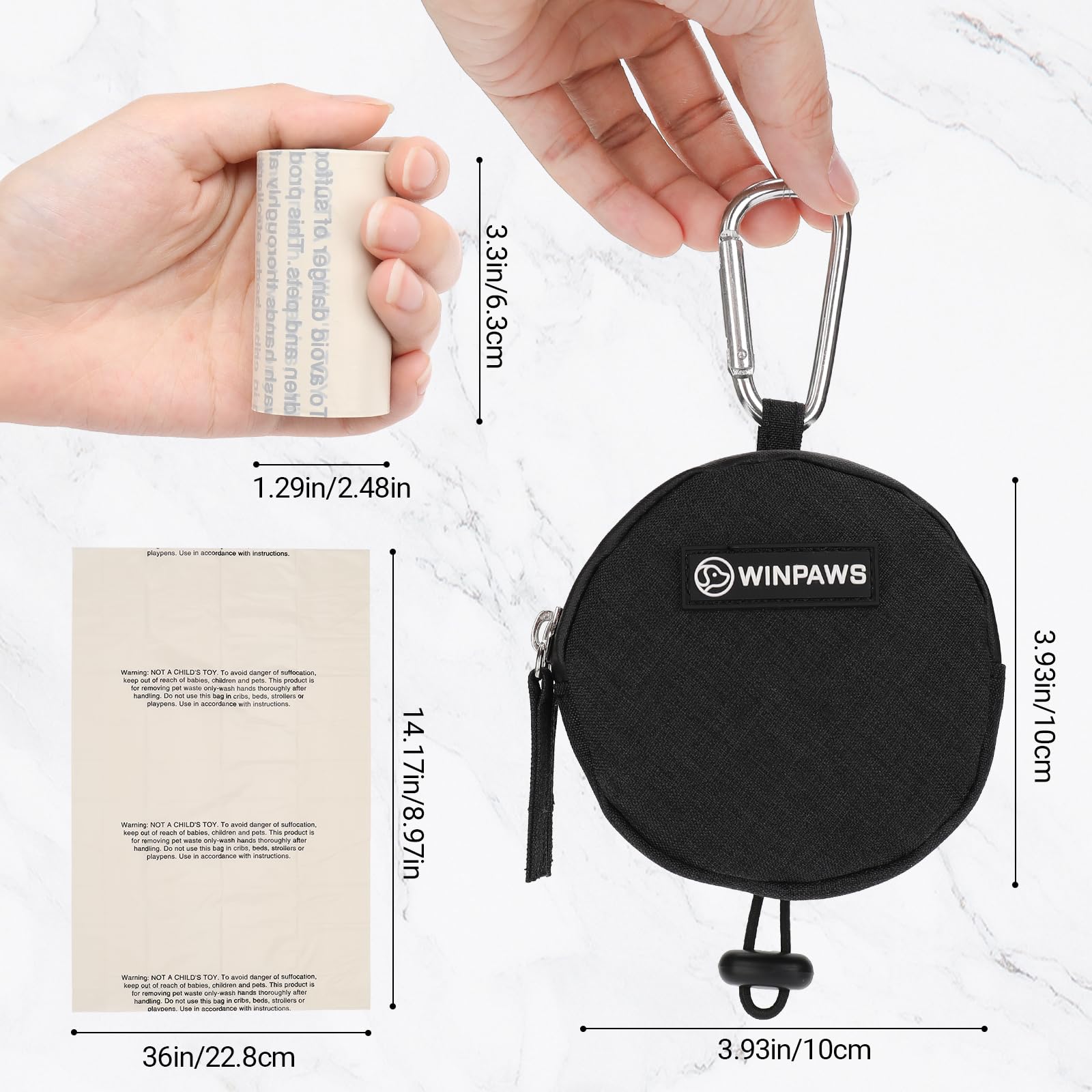 WINPAWS poches-interieures-impermeables: poche étanche pour friandises mouillées