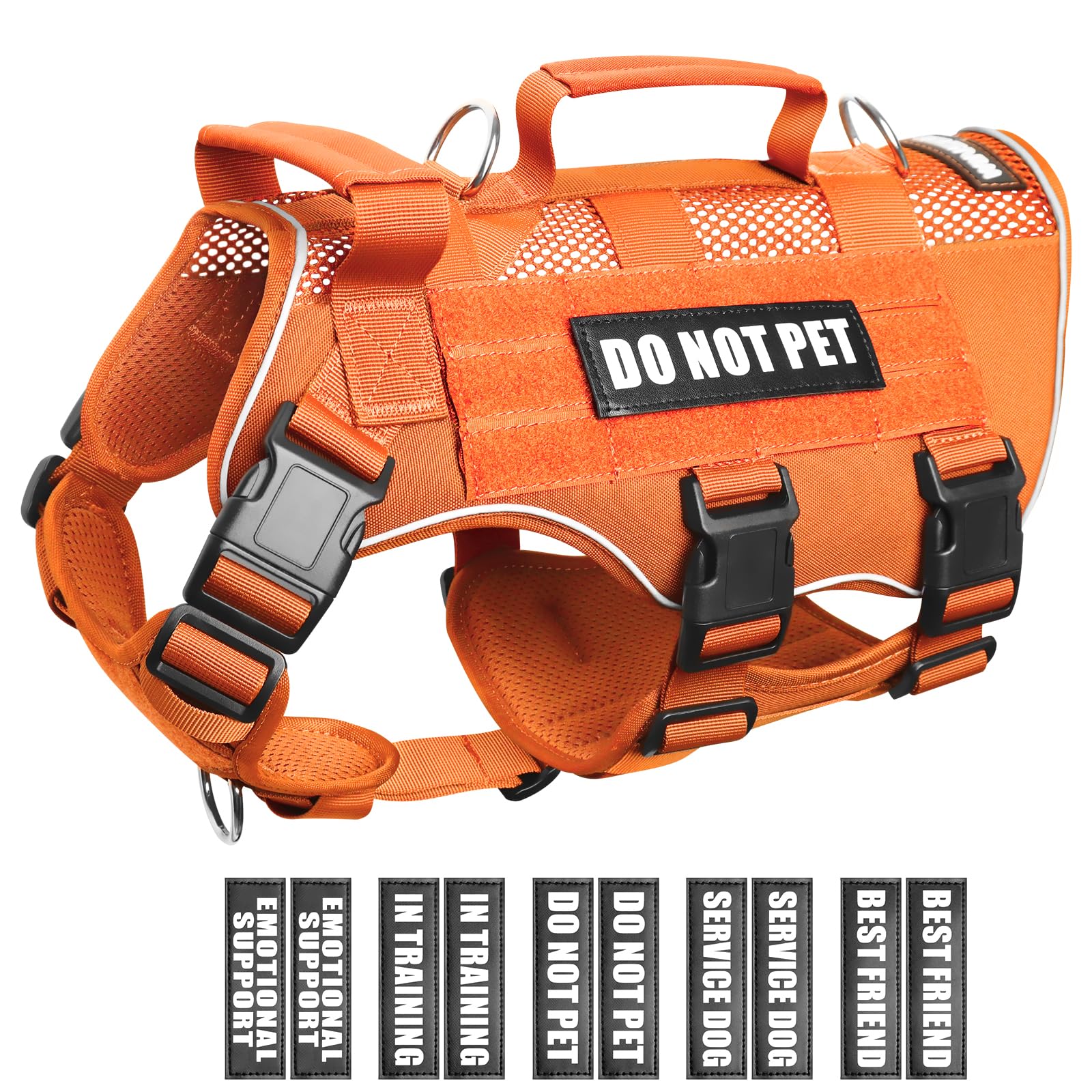 Harnais WINSEE en mesh avec patches, respirant et confortable pendant l'entraînement.