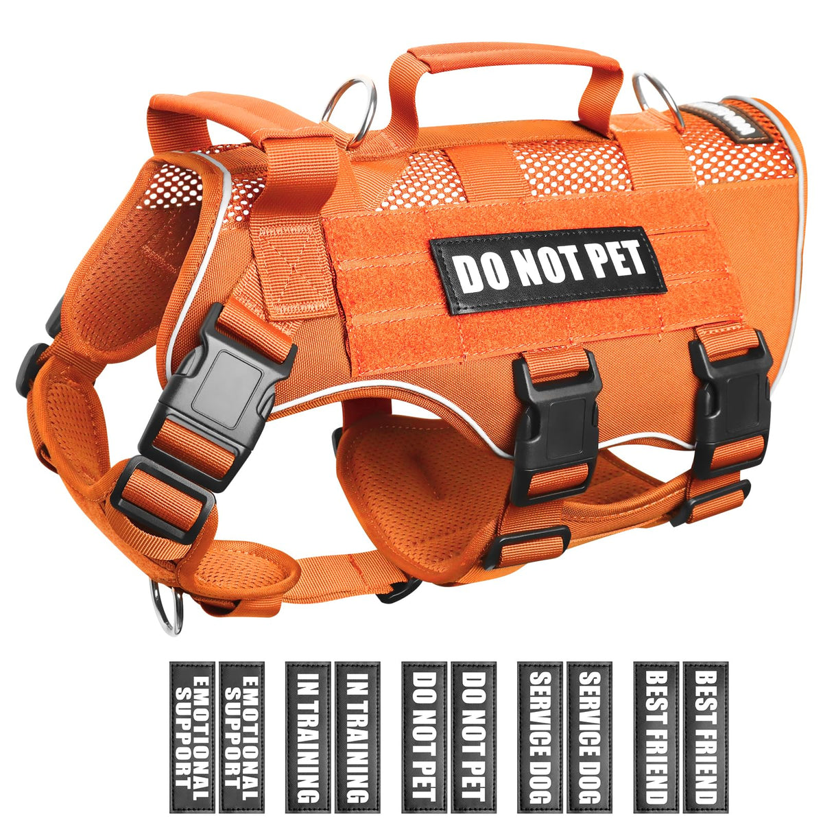 Harnais WINSEE en mesh avec patches, respirant et confortable pendant l'entraînement.