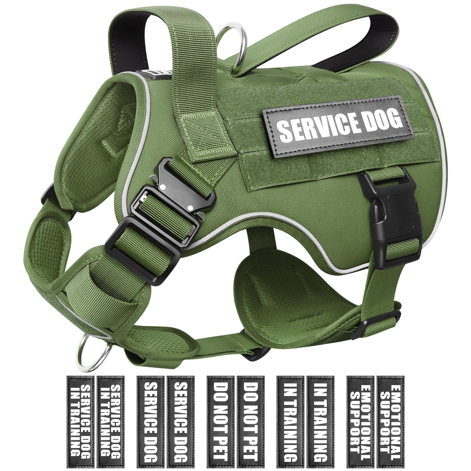Harnais WINSEE pour chien moyen avec système MOLLE pour accessoiriser les sorties.