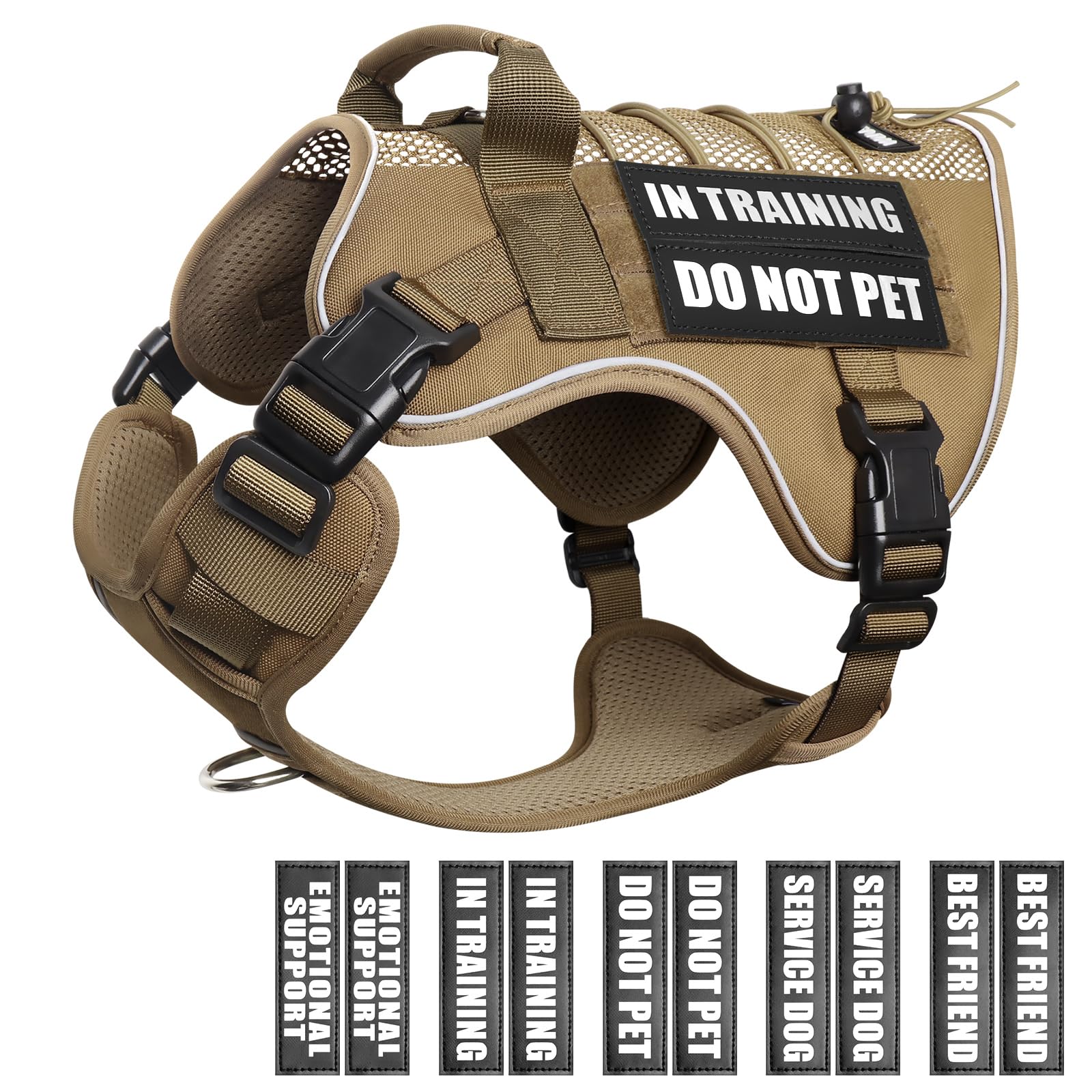Harnais WINSEE en maillage respirant avec insignes cousus, confort et ventilation.