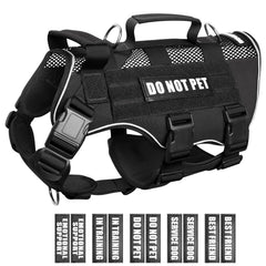 Harnais WINSEE en maille respirante pour chien, patchs inclus et identification.