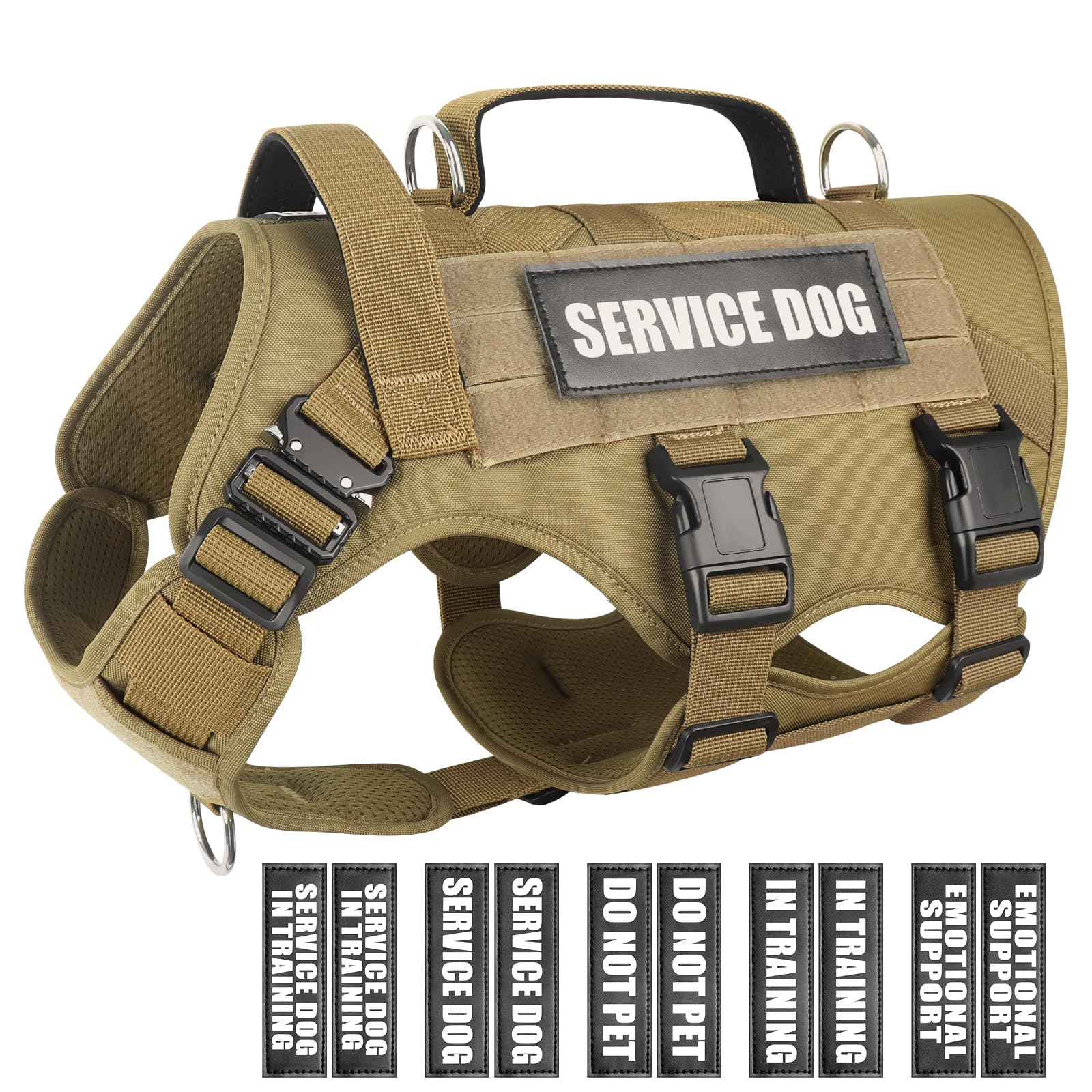 Harnais WINSEE MOLLE pour chien de grande taille, pratique en extérieur