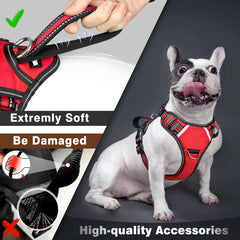 WINSEE harnais service chien veste arrière, distribution du tirage pour éviter l’étranglement.