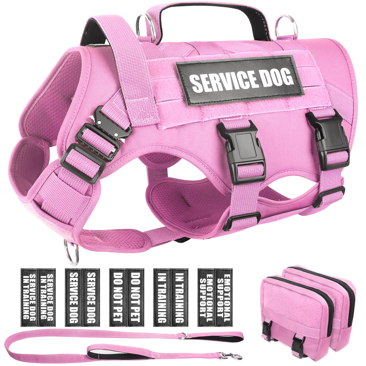 WINSEE harnais tactique pour chien avec MOLLE, prêt pour l'entraînement.