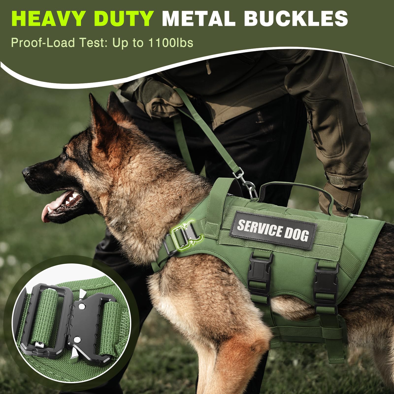 WINSEE système-molle-gilet-chien: fixer sacs et gourdes pour les sorties.