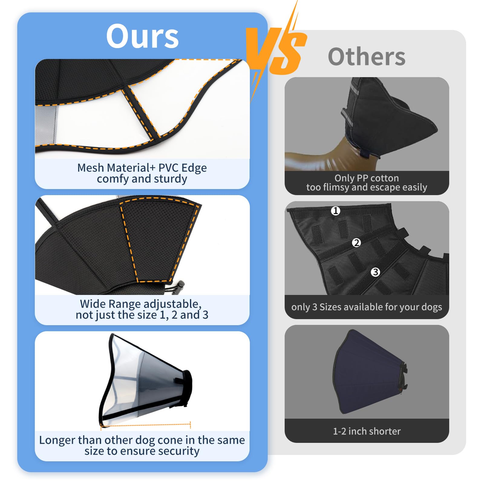 WinWeal collier conique reflectif pour plus de securite en sorties.