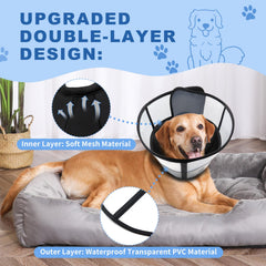 WinWeal cone chien avec reglages lacet ajustable pour un ajustement securisé.