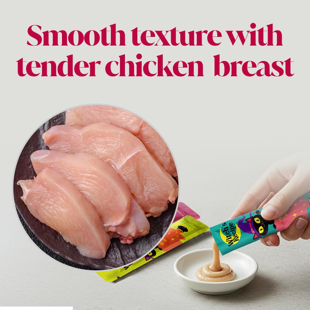 Witch's Recipe saveurs poulet-capelan, offre variété sans céréales.