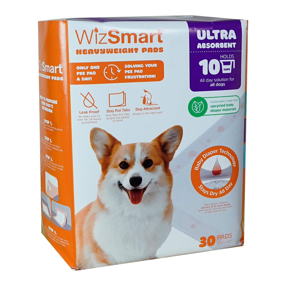 WizSmart Tapis-pipi absorption-extreme pour grands chiens et chiots.
