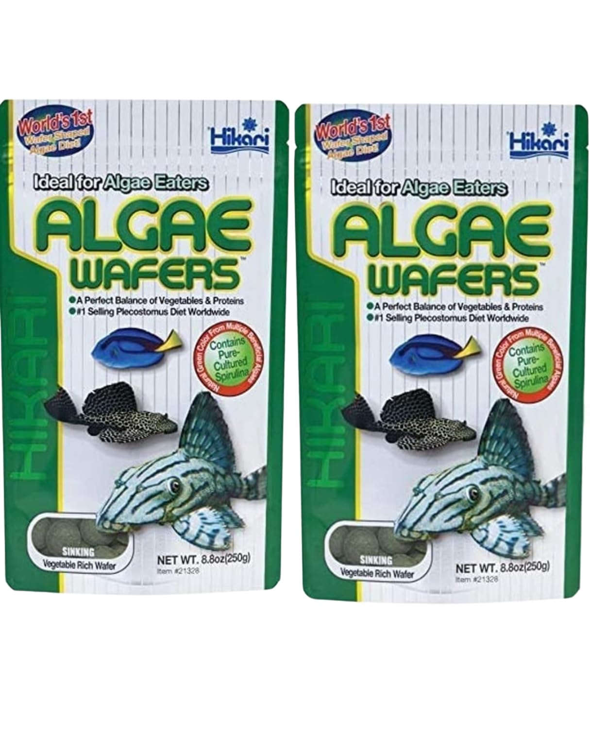 Galettes d'algues Hikari, emballage WLR Industries, idéal pour poissons du fond.