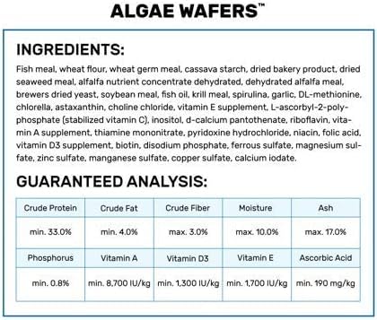 Hikari galettes algues, format quotidien pour alimentation des poissons du fond.