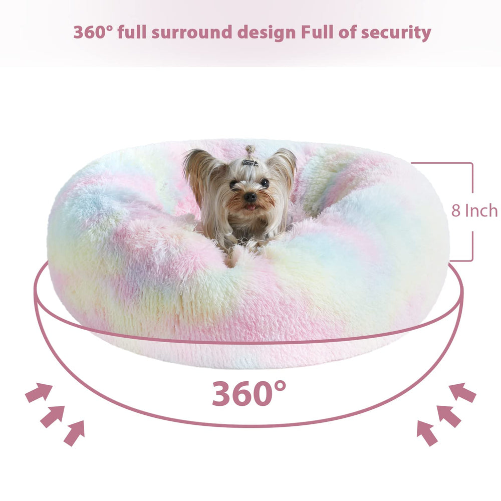 WNPETHOME Donut arc-en-ciel, détail doux, soutien accru pour petits chiens.