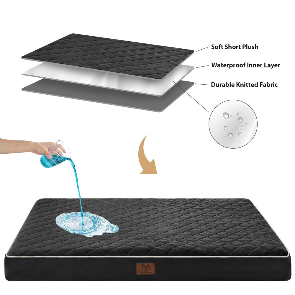 WNPETHOME grand lit 55x42x4 pouces offre espace pour grands chiens