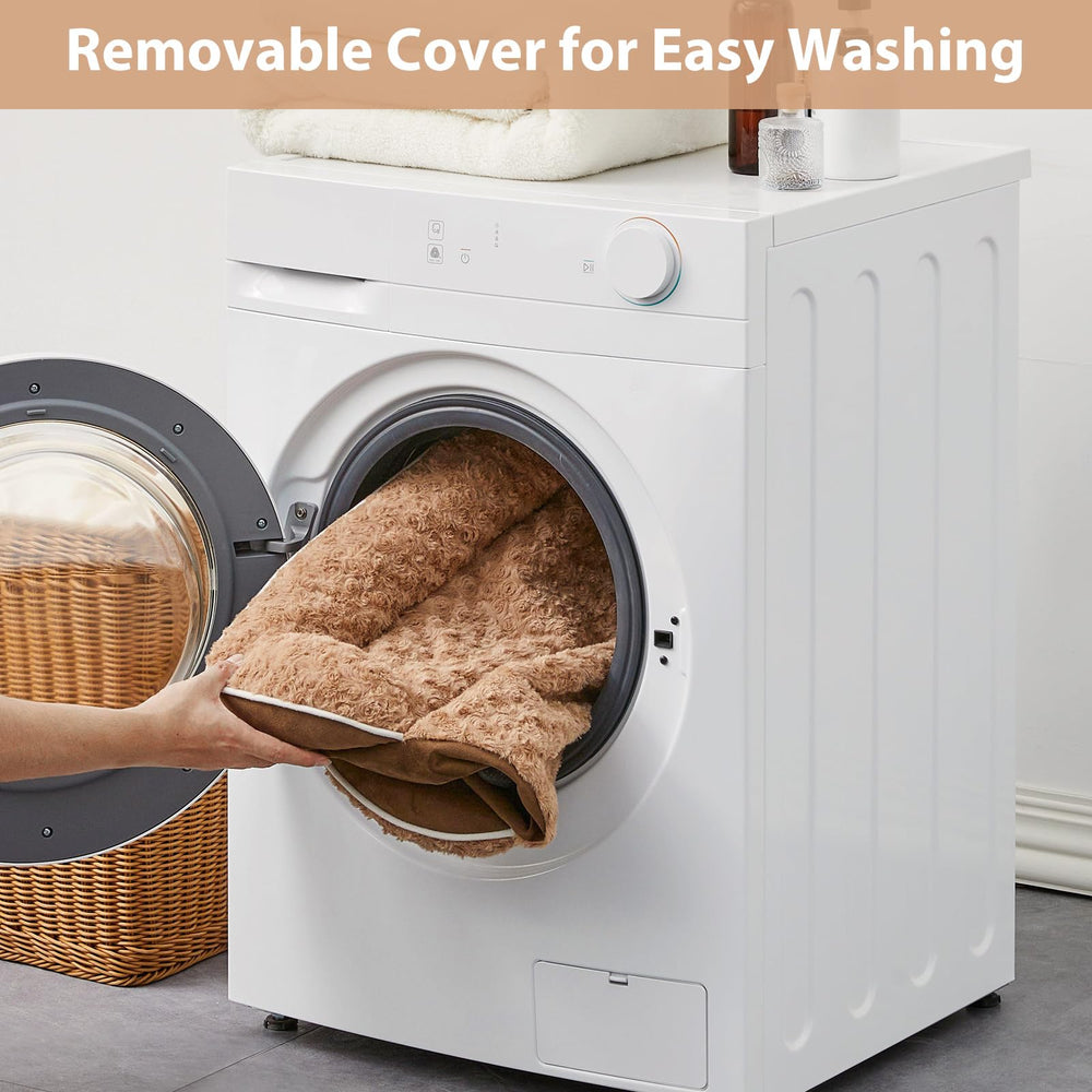 WNPETHOME lit chien grand, housse lavable en machine pour l’entretien.