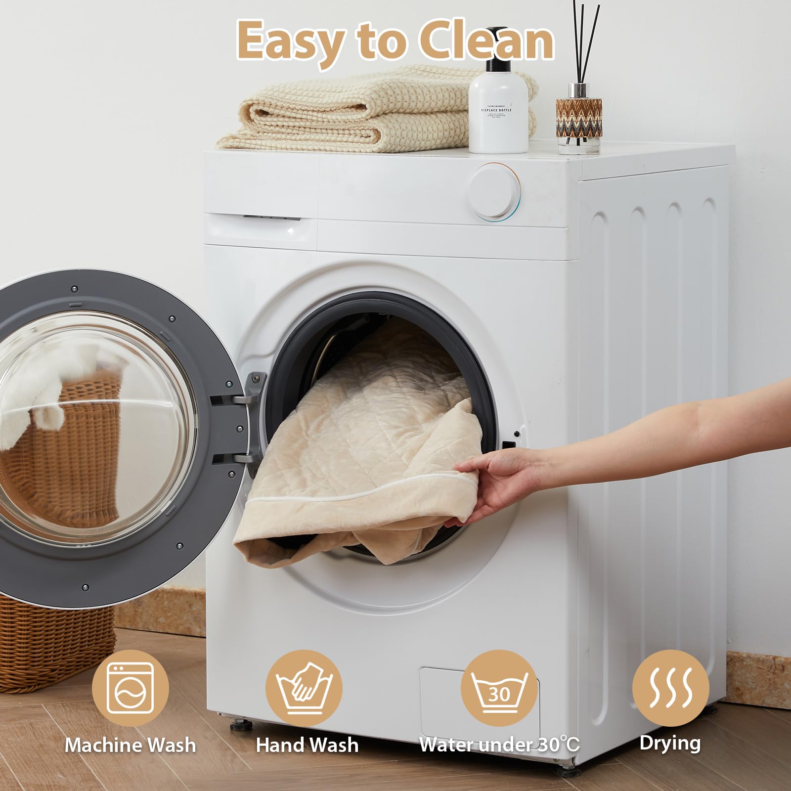 WNPETHOME lit-chien impermeable et antiderapant empêche les dégâts et maintien le lit en place