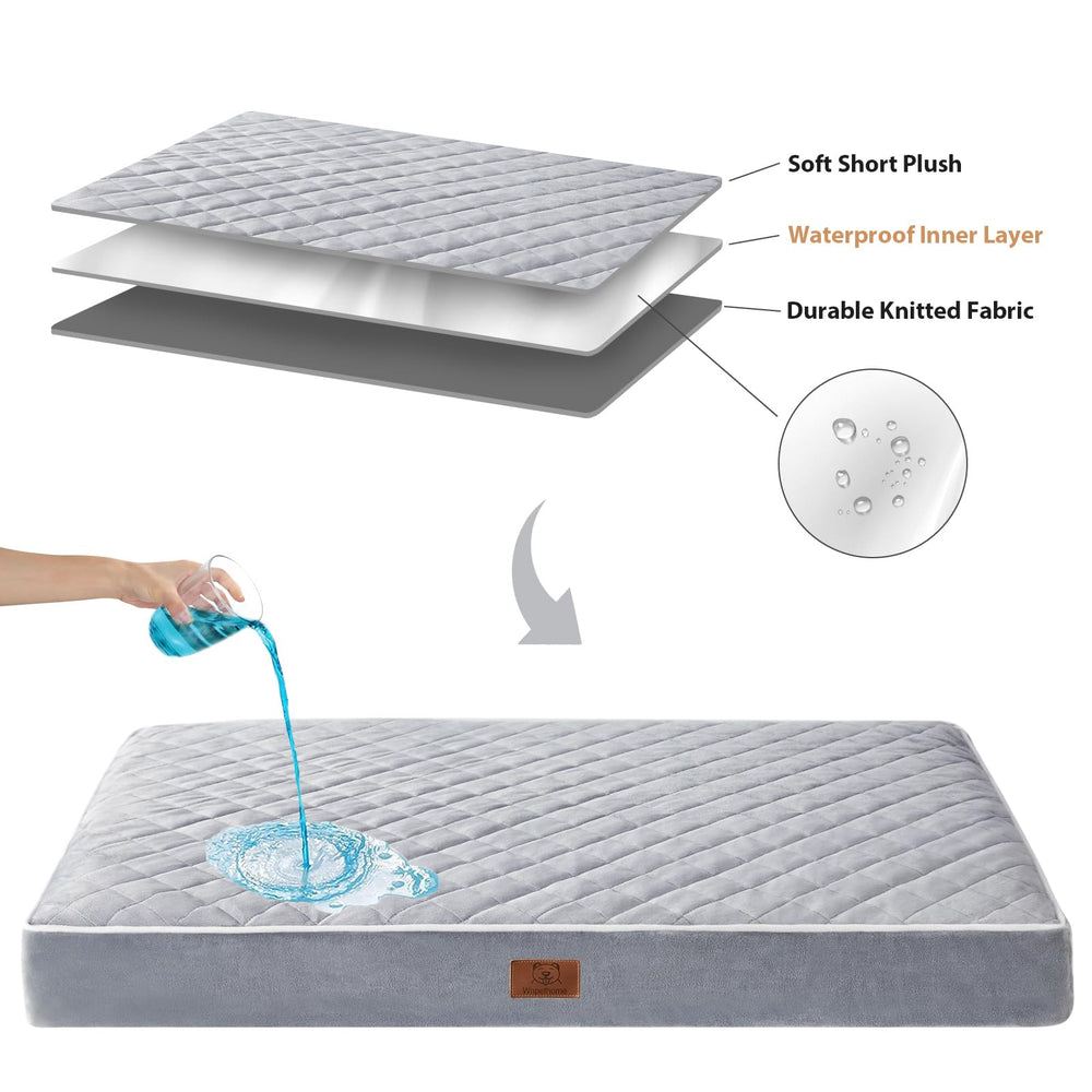 WNPETHOME lit chien matelassé et quilté favorisant un repos détendu