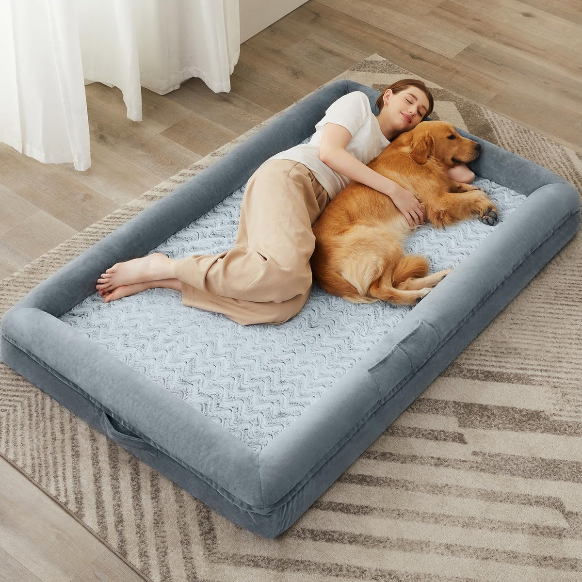 WNPETHOME lit-chien velours: confort doux et sécurité pour chien