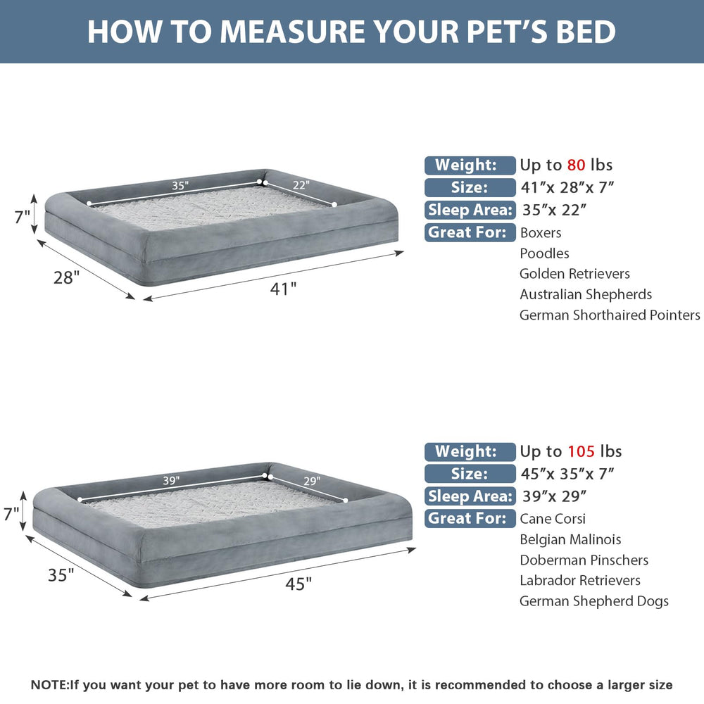 WNPETHOME XL: mousse nid-doeuf orthopedique assure un soutien dorsal