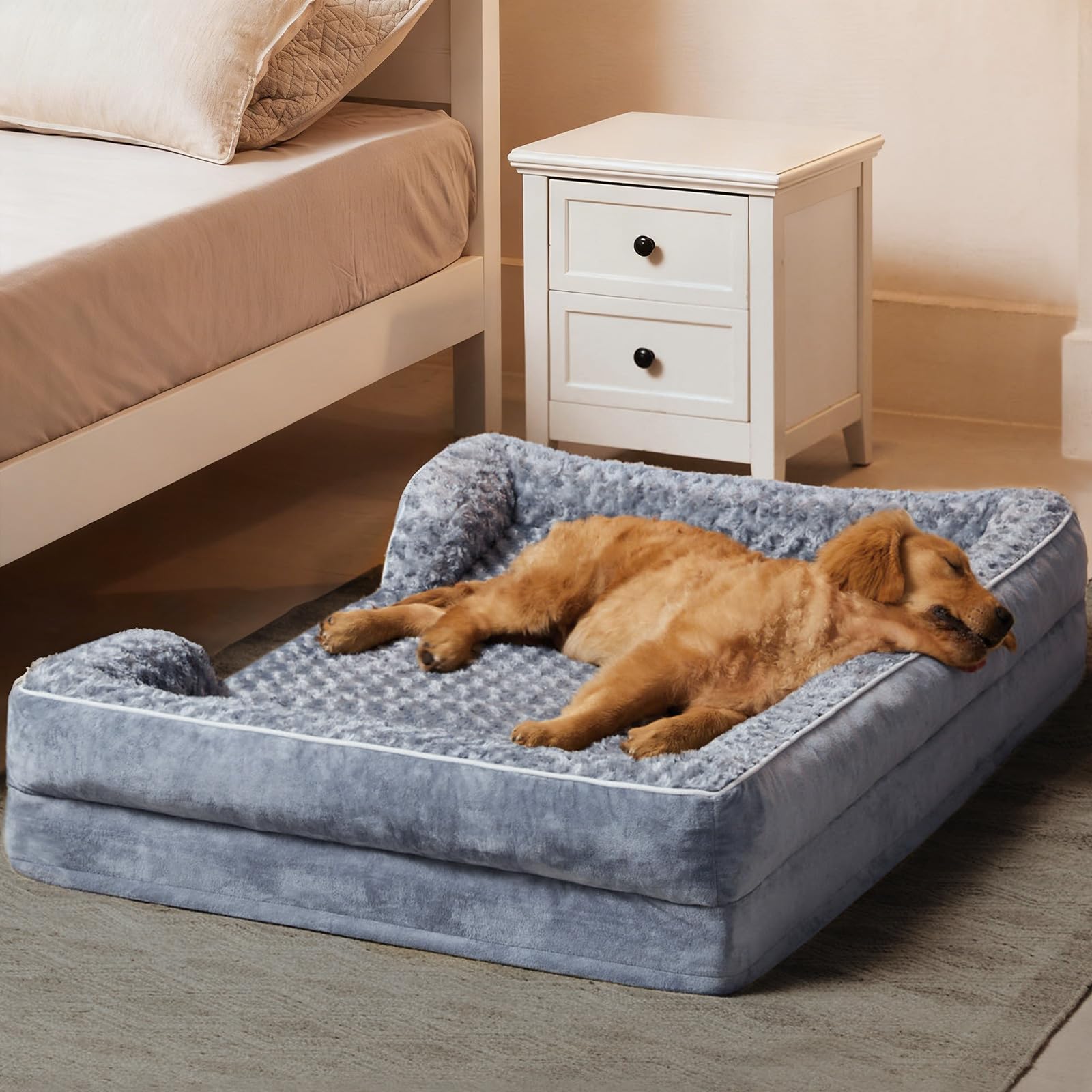 Lit orthopédique WNPETHOME pour chien grand avec couchage stable et confortable