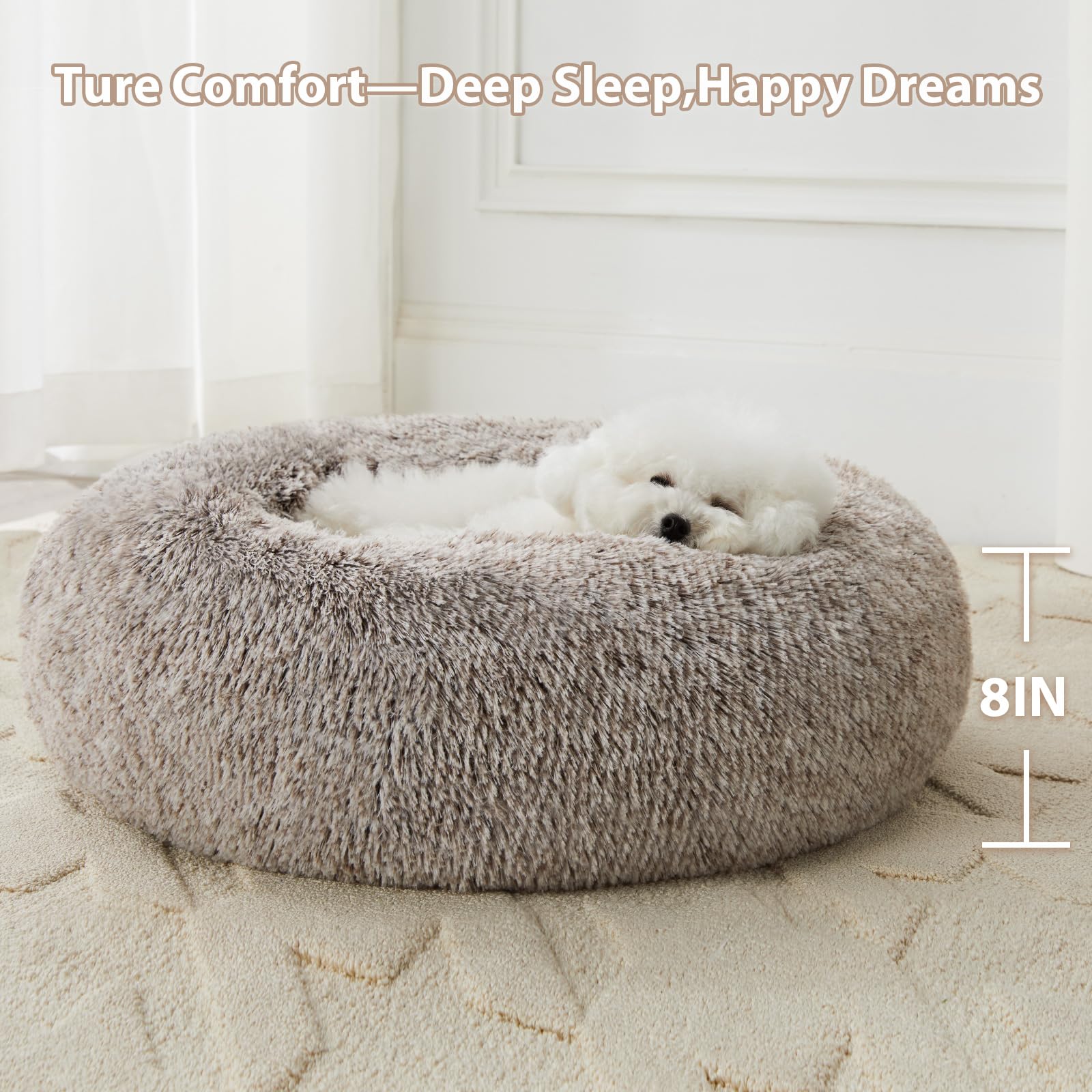 WNPETHOME Nid rond peluche chat — aperçu chaleur et confort