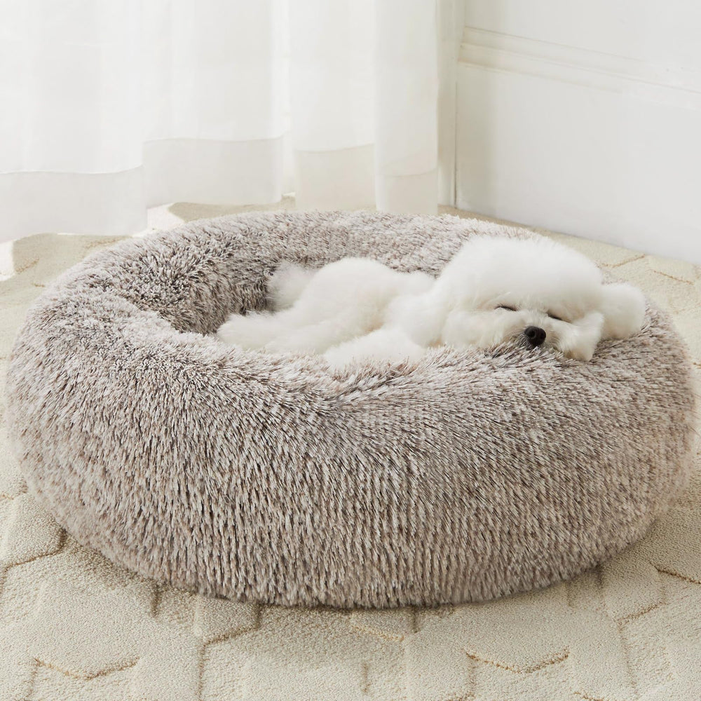 WNPETHOME Nid rond en peluche chien — aperçu haut pour repos apaisé