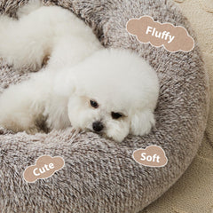 WNPETHOME Nid rond en peluche chien — confort doux et chaleureux