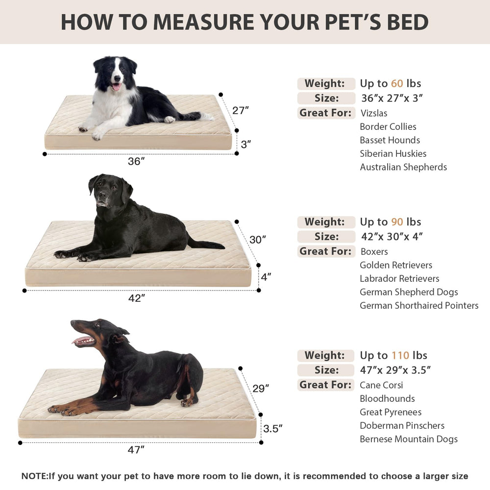 WNPETHOME taille 119x74x9 cm adaptée grands chiens