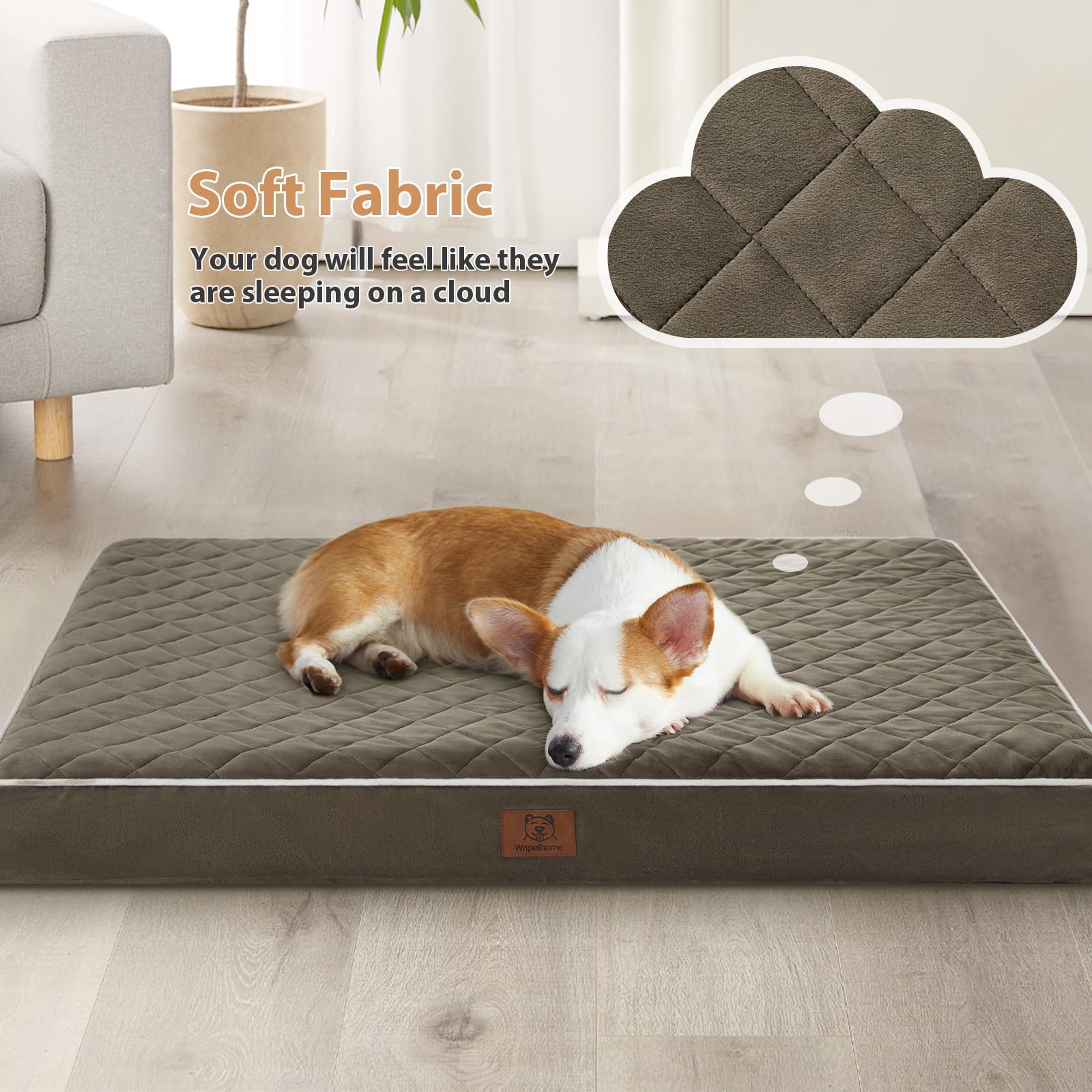 Surface velours doux du lit Chien WNPETHOME pour chaleur nocturne.