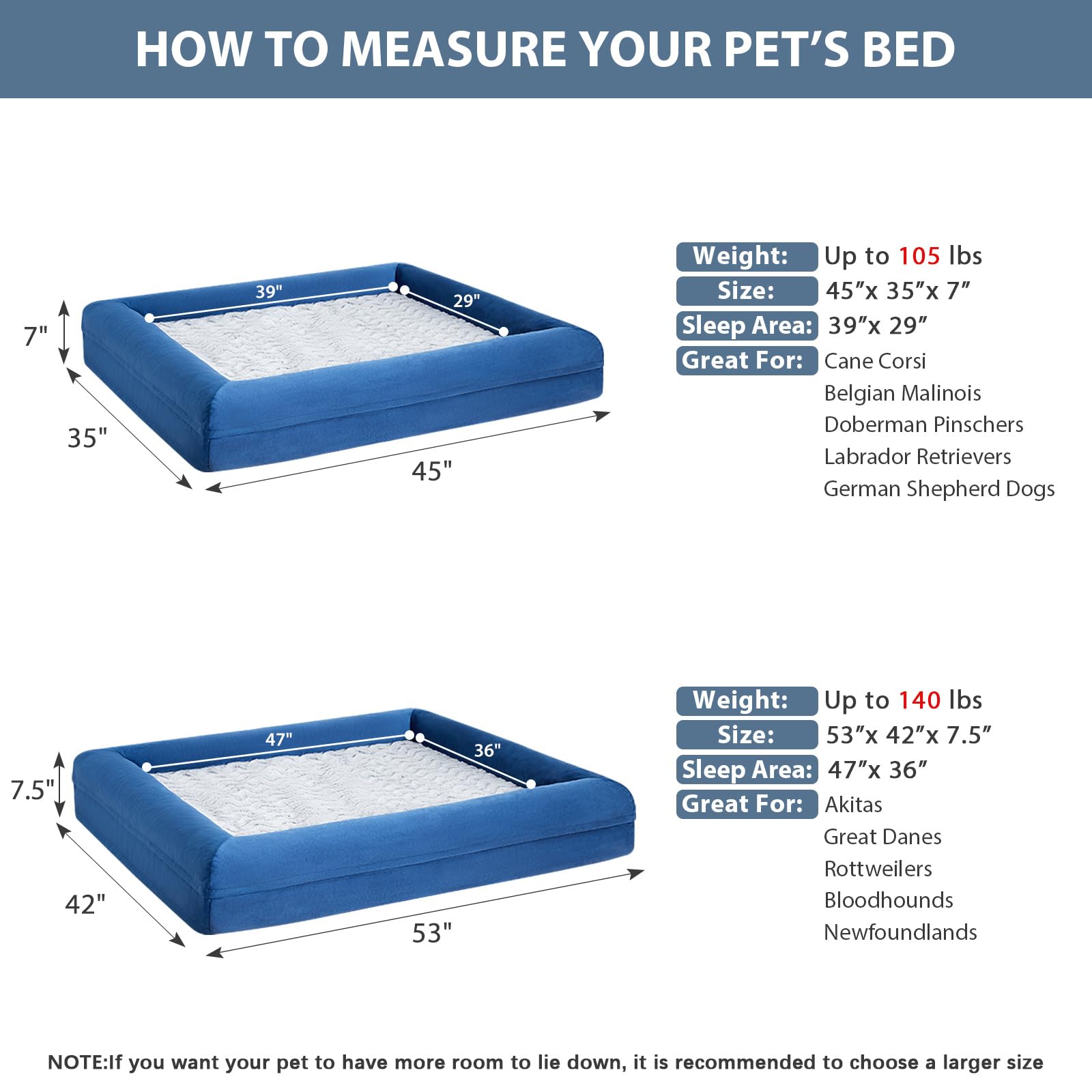 WNPETHOME XXL – base anti-glisse, stabilité accrue lors des repos et des mouvements.