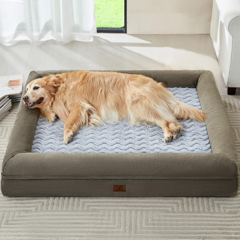 WNPETHOME XL lit-chien velours: confort doux pour les siestes.