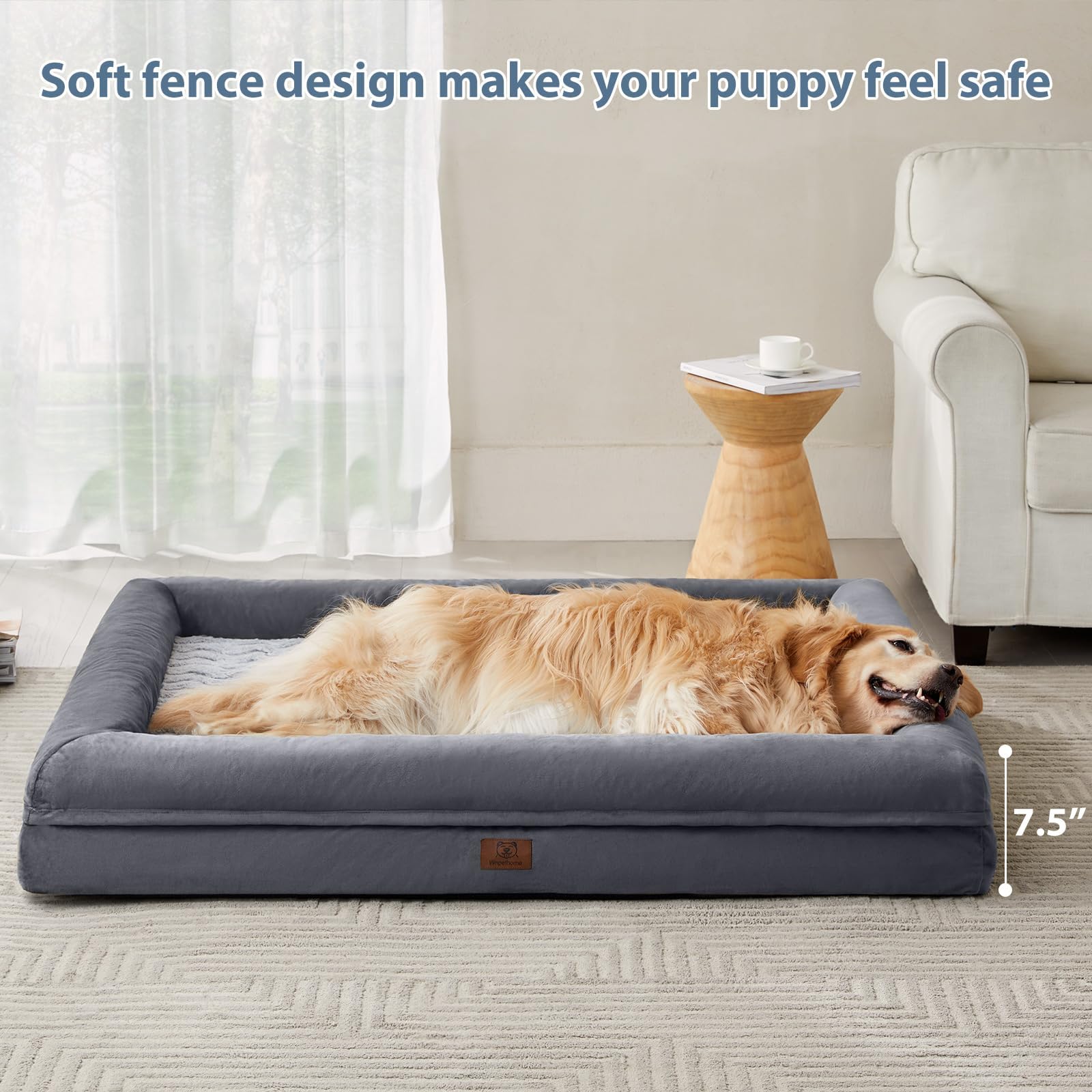 Housse lavable et durable, nettoyage rapide après les jeux du chien.