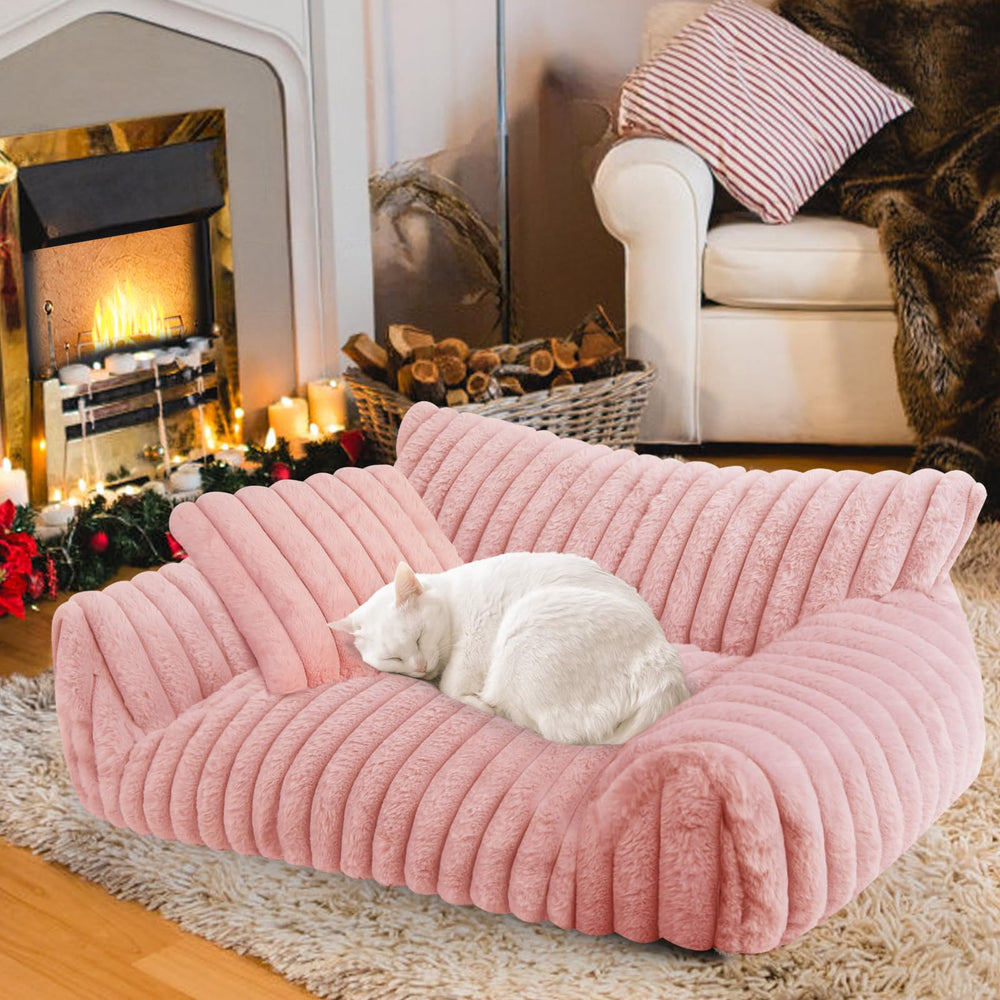 Wn's Day Canapé Chat Rose, cocon chaud pour chats d'intérieur.
