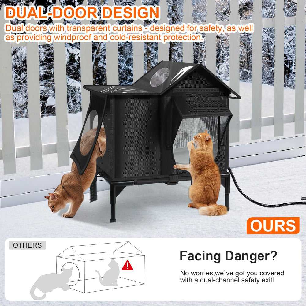 Wn's Day – Habitat-chat-exterieur isole avec aluminium: isolation renforcée pour l'hiver.