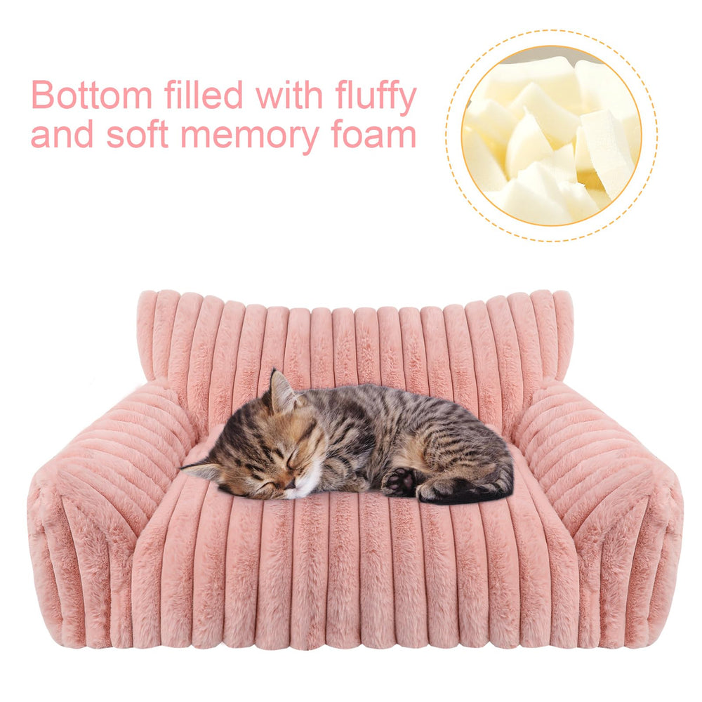 Housse amovible lavable Wn's Day pour canapé chat rose.