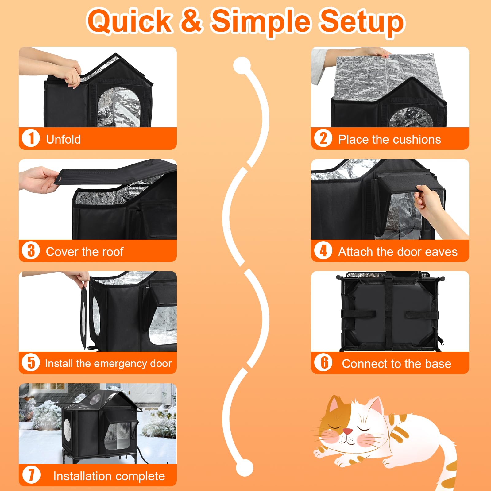 Wn's Day – Maison-chat-exterieur pour balcon: refuge compact et pratique.