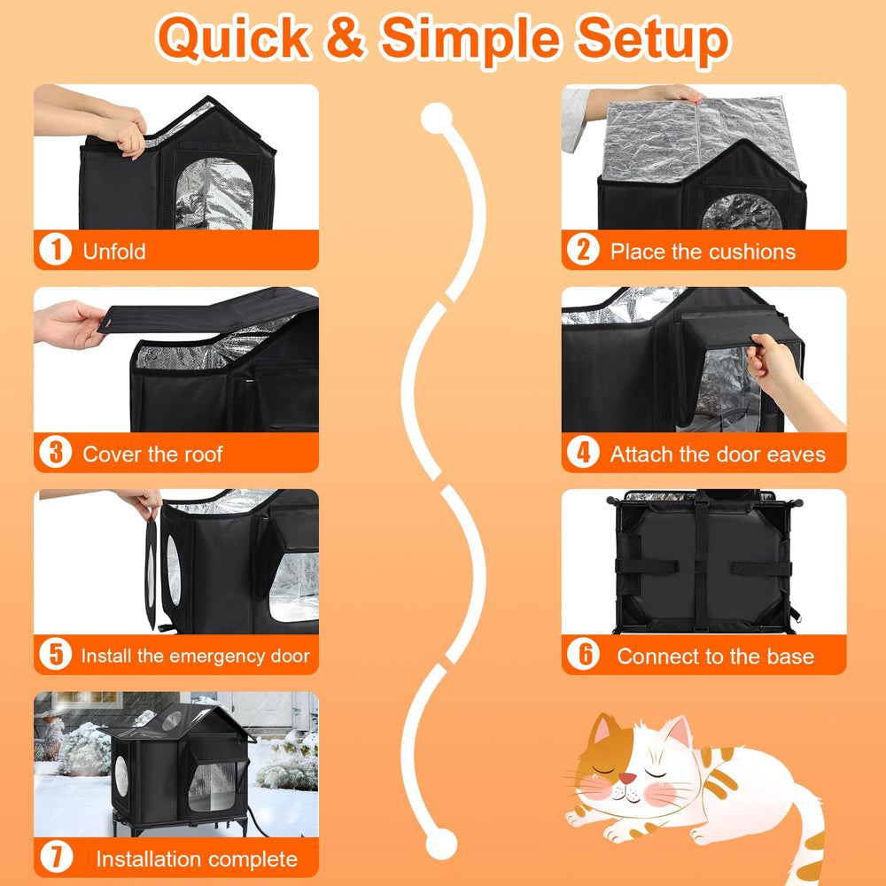Wn's Day – Maison-chat-exterieur pour balcon: refuge compact et pratique.